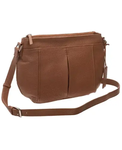 Women's Pebbled Scarlet Crossbody Hobo Bag - Camel - 7