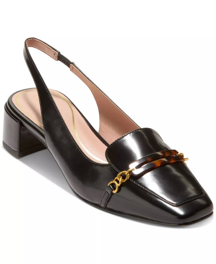 Women's Penley Slingback Pumps Black Box Leather - 1