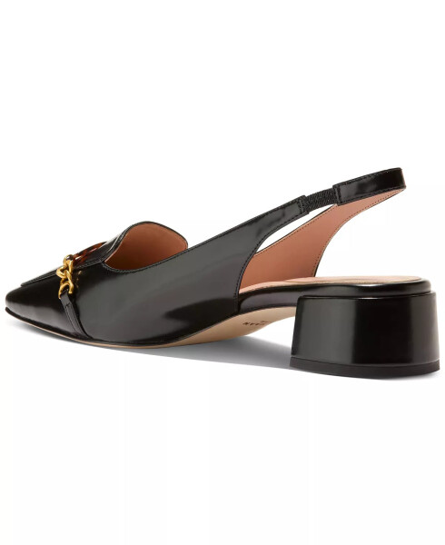 Women's Penley Slingback Pumps Black Box Leather - 3