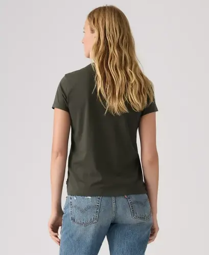 Women's Perfect Graphic Logo Cotton T-Shirt - Archival Buckle Pirate Black - 4