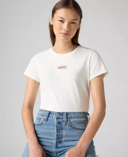 Women's Perfect Graphic Logo Cotton T-Shirt - Batwing Horshoe Egret 