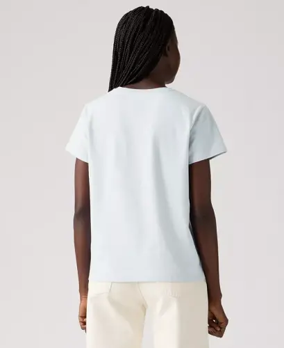 Women's Perfect Graphic Logo Cotton T-Shirt - Blue Daisy - 3