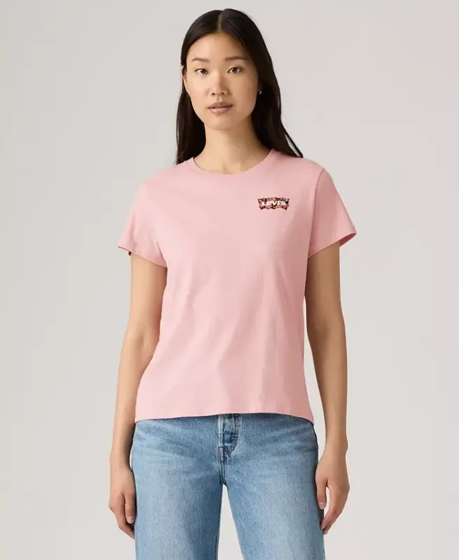 Women's Perfect Graphic Logo Cotton T-Shirt - Gab Rose Bw Fill Zephyr - 1