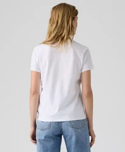 Women's Perfect Graphic Logo Cotton T-Shirt - Inga Dot Bw Fill Bright White - Levi's (1)