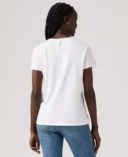 Women's Perfect Graphic Logo Cotton T-Shirt - Joshua Tree Scenic Bw Fill Bright White - 2