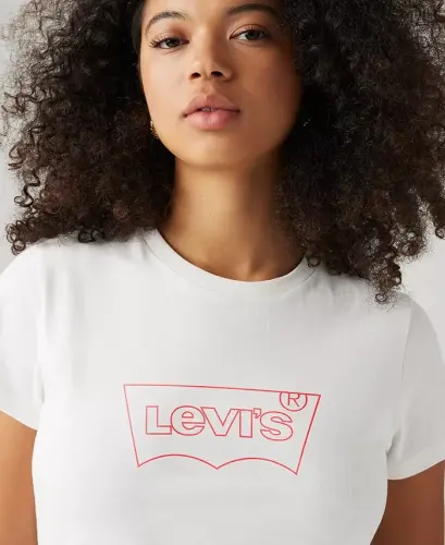 Women's Perfect Graphic Logo Cotton T-Shirt - Modazone-housemark White + - LEVI'S (1)