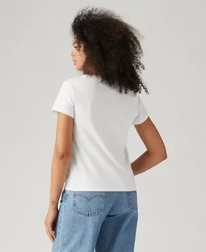 Women's Perfect Graphic Logo Cotton T-Shirt - Modazone-housemark White + - 3