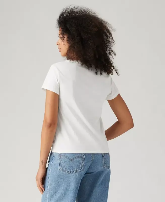 Women's Perfect Graphic Logo Cotton T-Shirt - Modazone-housemark White + - 3