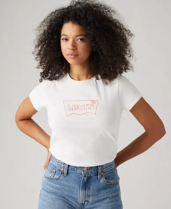 Women's Perfect Graphic Logo Cotton T-Shirt - Modazone-housemark White + - 4