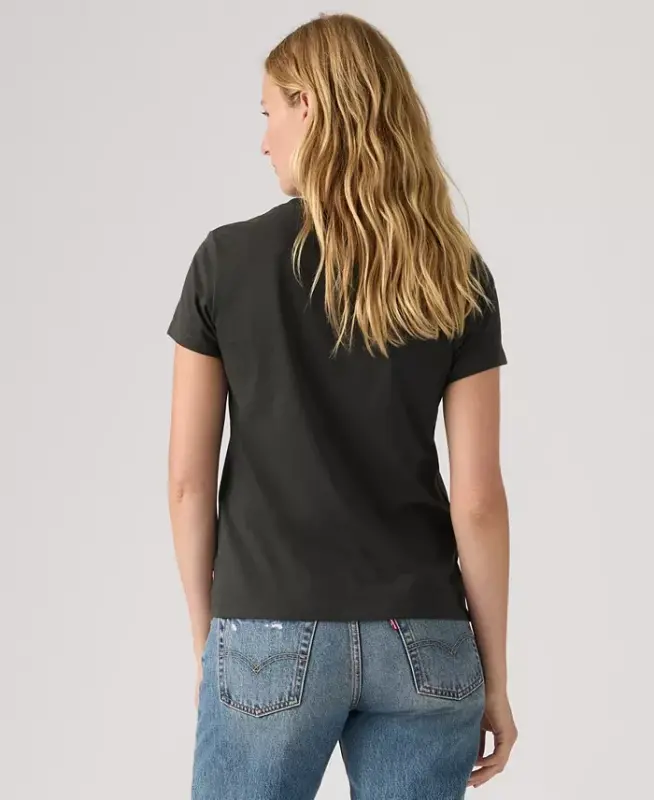 Women's Perfect Graphic Logo Cotton T-Shirt - P2_disco Cherries Pirate Black - 4