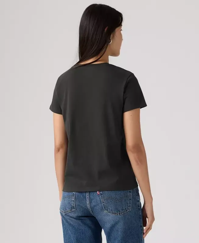 Women's Perfect Graphic Logo Cotton T-Shirt - Raspberry Hl Logo Pirate Black - 3