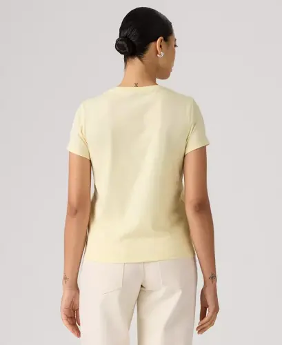 Women's Perfect Graphic Logo Cotton T-Shirt - Runa Bw Embroidery Pear Sorbet - 3