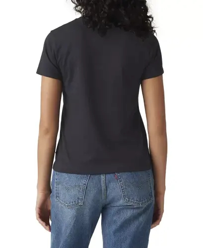 Women's Perfect Graphic Logo Cotton T-shirt-Serif Emb Caviar - LEVI'S (1)