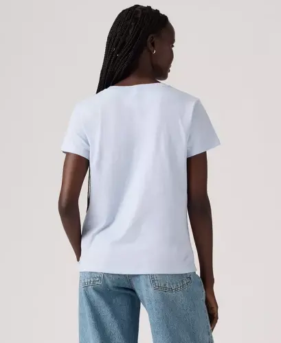 Women's Perfect Graphic Logo Cotton T-Shirt - Western Archival Bandana Kentucky Blue - 2