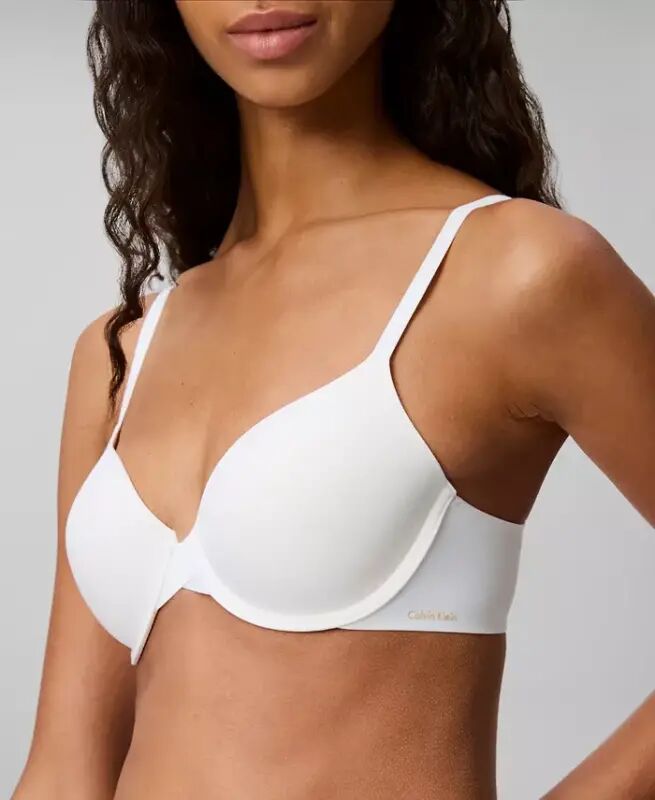 Women's Perfectly Fit Lightly Lined Full Coverage T-Shirt Bra F3837-White - CALVIN KLEIN