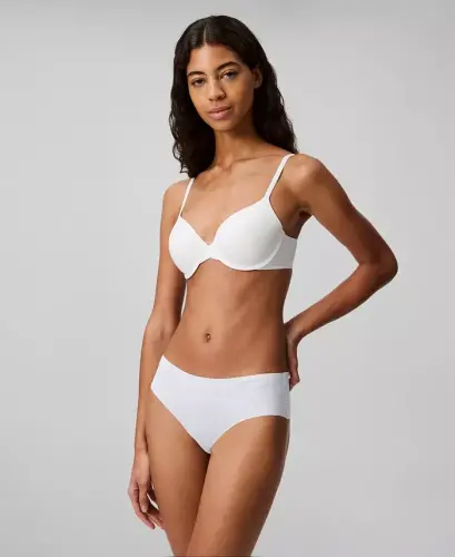 Women's Perfectly Fit Lightly Lined Full Coverage T-Shirt Bra F3837-White - 7