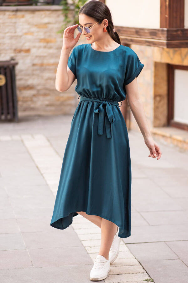 Women's Petrol Waist Elastic Tie Dress ARM-19Y001060 - 7