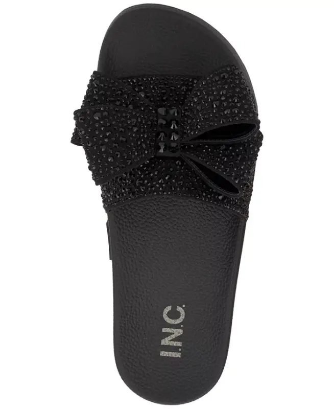 Women's Peymin Pool Slides, Created for Modazone-Black Bow - 4