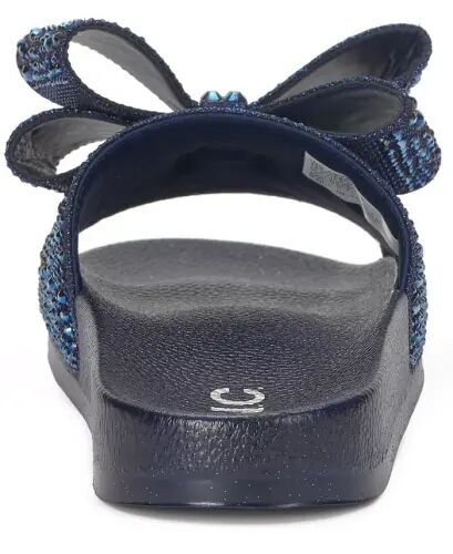Women's Peymin Pool Slides, Created for Modazone - Dark Azure Bow - 3