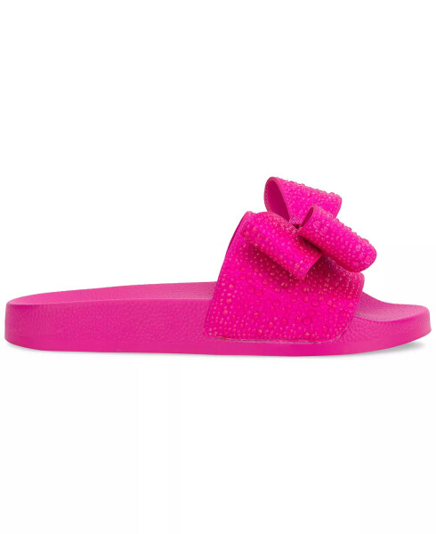 Women's Peymin Pool Slides, Created for Modazone Fuchsia Bow - 2