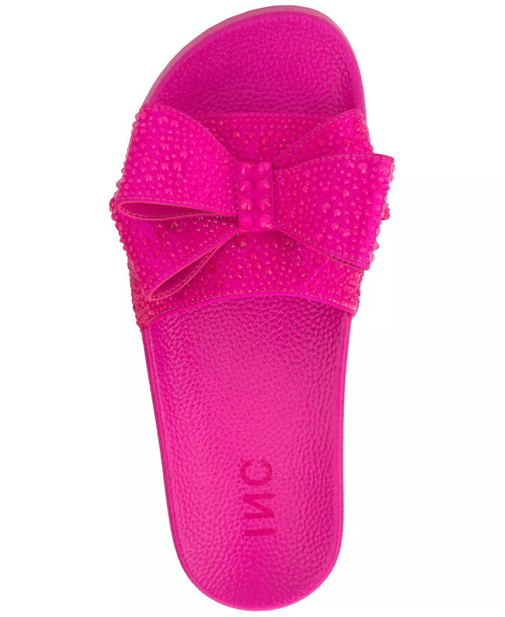 Women's Peymin Pool Slides, Created for Modazone Fuchsia Bow - 4