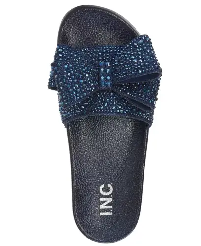 Women's Peymin Pool Slides, Modazone uchun yaratilgan - To'q Lazur Bantli Qo'g'irchoq - 3