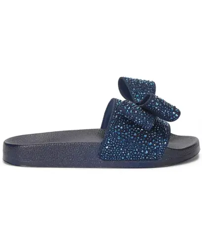 Women's Peymin Pool Slides, Modazone uchun yaratilgan - To'q Lazur Bantli Qo'g'irchoq - 4