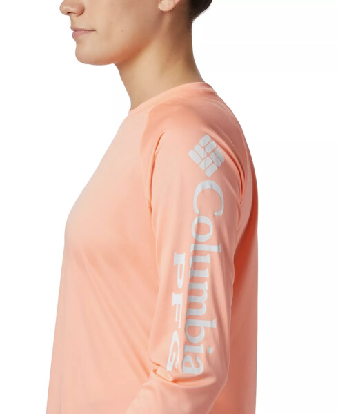 Women's PFG Tidal Tee II Omni-Shade™ T-Shirt Tiki Pink, White Logo - 3