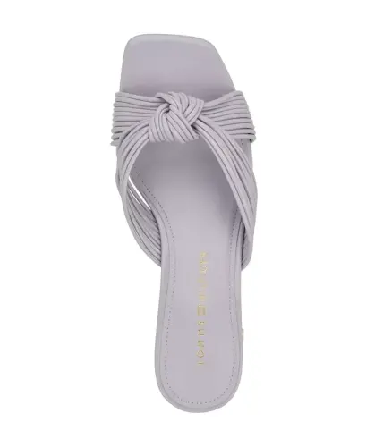 Women's Philie Knotted Crisscross Block Heel Sandals - Light Lavendar Patent - 3