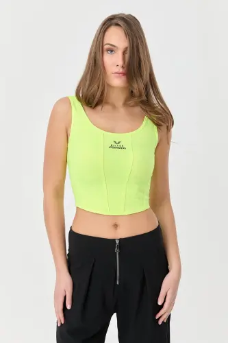 Women's Phosphorous Crop Back Lace Athletic Tank Top 0080 - 7