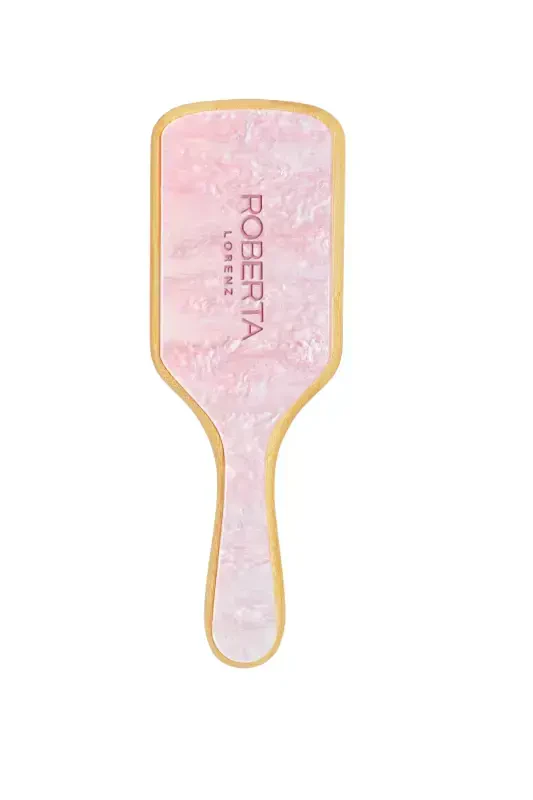 Women's Pink High Quality Custom Designed Bamboo Acetate Hair Comb-Pink - 1