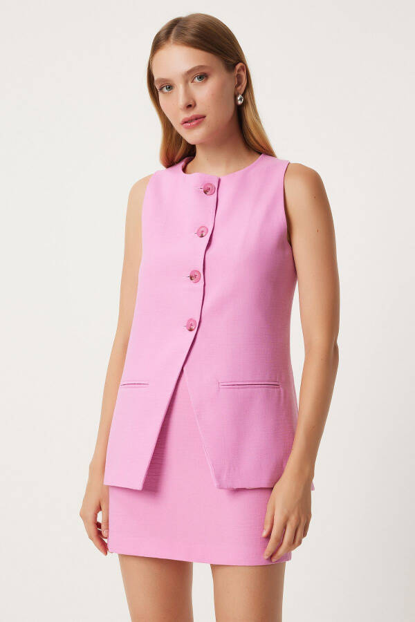 Women's Pink Mini Woven Skirt FN03240 - 4