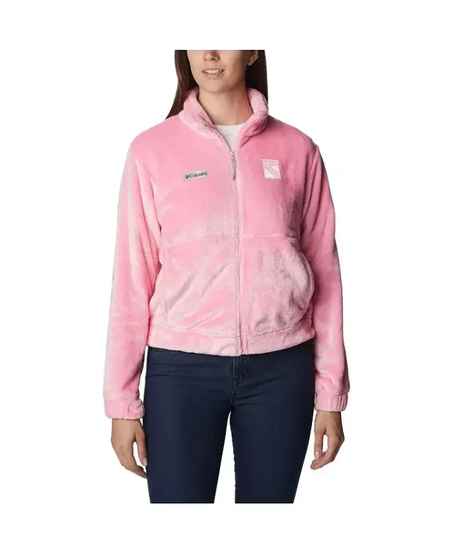 Women's Pink New York Rangers Fire Side Full-Zip Jacket-Pink - 1
