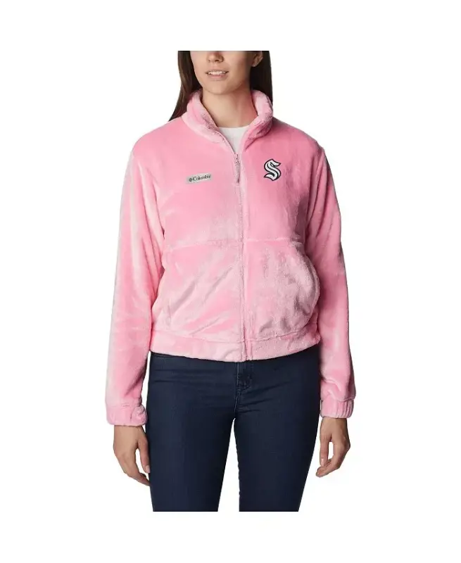 Women's Pink Seattle Kraken Fire Side Full-Zip Jacket - COLUMBIA