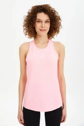 Women's Pink Soft Touch Quick Dry Performance Tank Top 0539 - 1