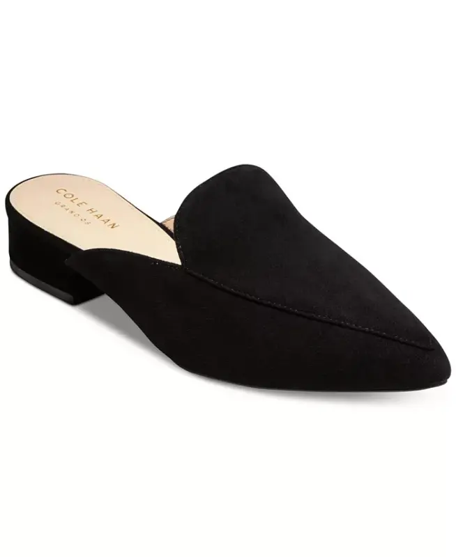 Women's Piper Leather Pointed-Toe Mules - COLE HAAN