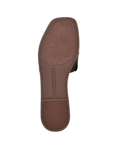Women's Pipper Logo Flat Slide Sandals - Black - 5