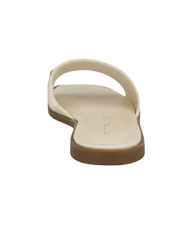 Women's Pipper Logo Flat Slide Sandals - Ivory - 3