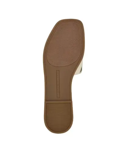 Women's Pipper Logo Flat Slide Sandals - Ivory - 5