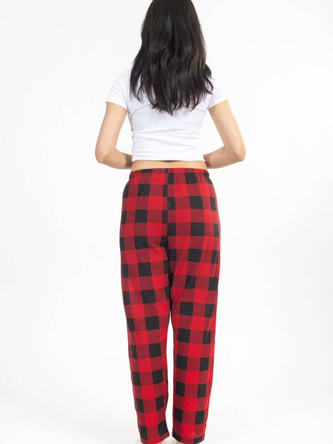 Women's Plaid Sweatpants - 7