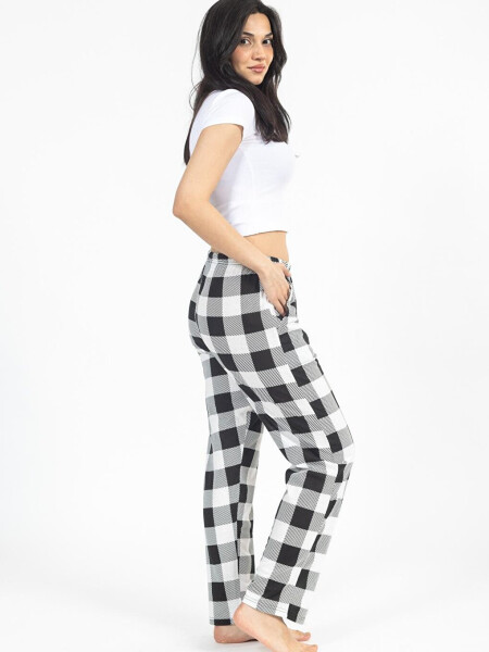 Women's Plaid Sweatpants - 7