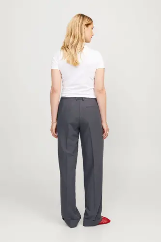 Women's Pleated Detail Fabric Trousers - Mary-Asphalt - 7