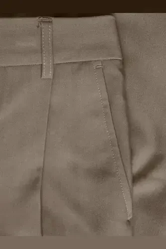 Women's Pleated Fabric Pants - Mary - 8