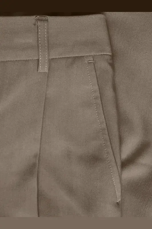 Women's Pleated Fabric Pants - Mary - 8