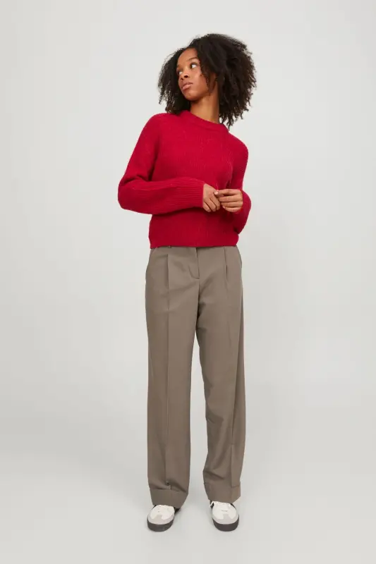Women's Pleated Fabric Pants - Mary - 1