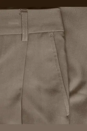 Women's Pleated Fabric Pants - Mary - 8