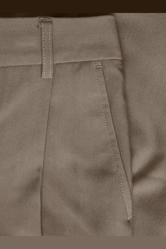 Women's Pleated Fabric Pants - Mary - 8