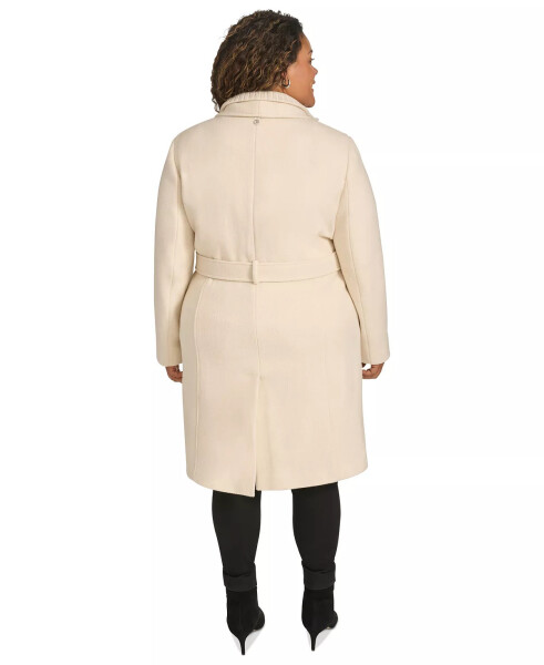 Womens Plus Size Belted Asymmetric Wrap Coat, Created for Modazone Nude - 2