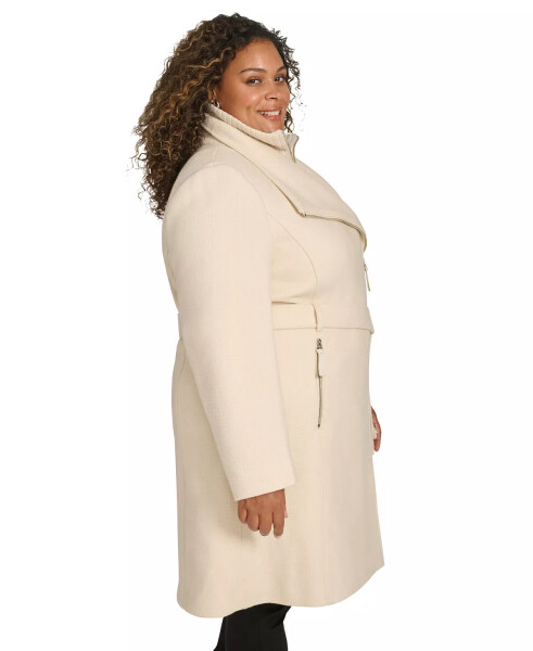 Womens Plus Size Belted Asymmetric Wrap Coat, Created for Modazone Nude - 6