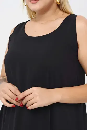 Women's Plus Size Casual Chiffon Evening Dress KL7019 Black - 7